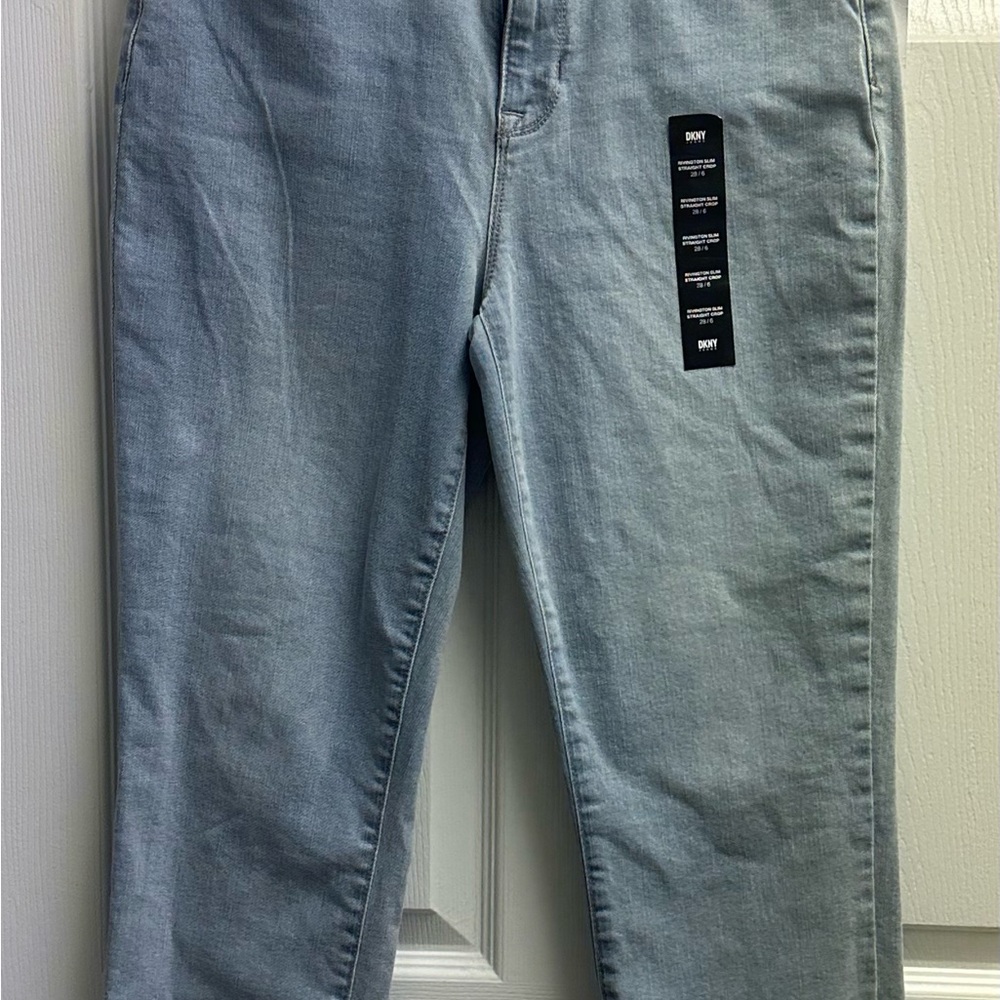 DKNY Women's Cropped Jeans in Soft Blue